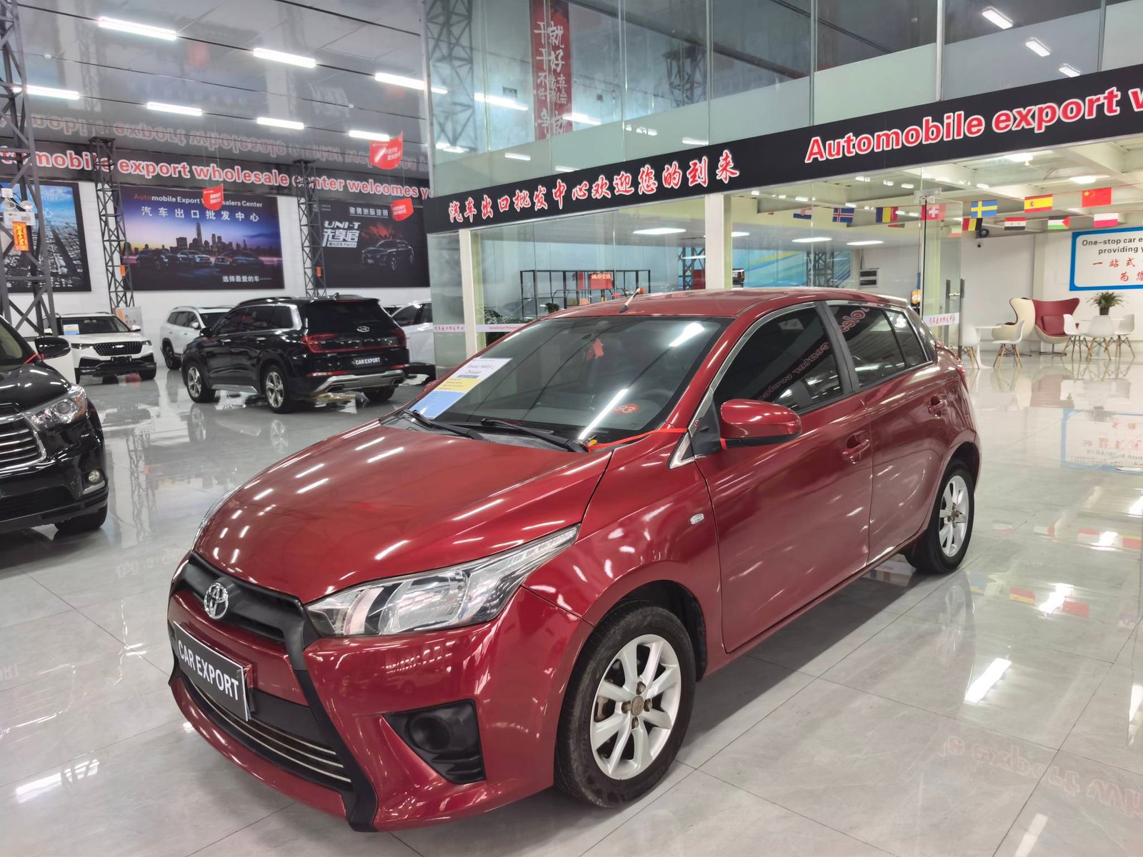 Toyota Yaris L 1.3L 2014 Used Compact Sedan (Red) - Image 3